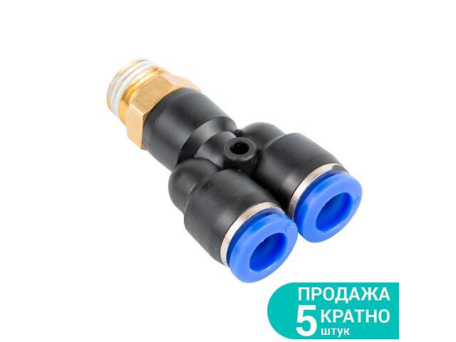 Штуцер цанговий (Y-подібний) Ø10мм МТ 1/4' SIGMA (7027851) - Фото 1