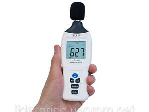 Шумомер Flus ET-933 (dBA, dBC, 30...130 дБ, ±1.4 дБ, 32...8000 Гц), оригінал!