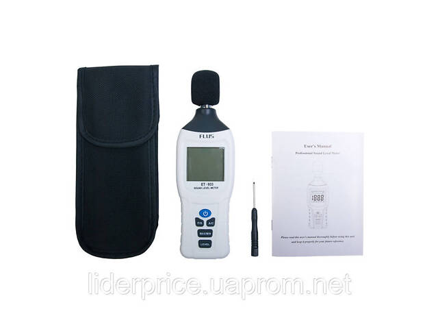 Шумомер Flus ET-933 (dBA, dBC, 30...130 дБ, ±1.4 дБ, 32...8000 Гц), оригинал! - Фото 2