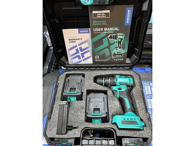 Акумуляторний шуруповерт ZEGOR CDB-21BLH (акумулятори 2Ah 2шт і зарядний пристрій) - Фото 4