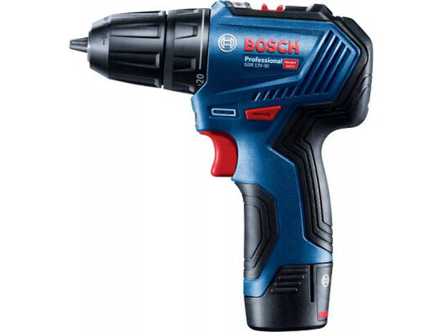 Шуруповерт Bosch Professional GSR 12V-30 2x 2.0Аг, GAL 12V-40, кейс (0.601.9G9.000) - Фото 1