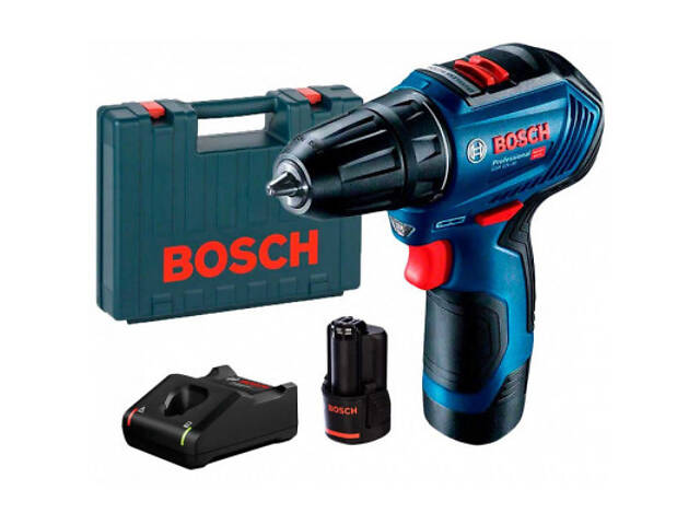Шуруповерт Bosch Professional GSR 12V-30 2x 2.0Аг, GAL 12V-40, кейс (0.601.9G9.000) - Фото 2