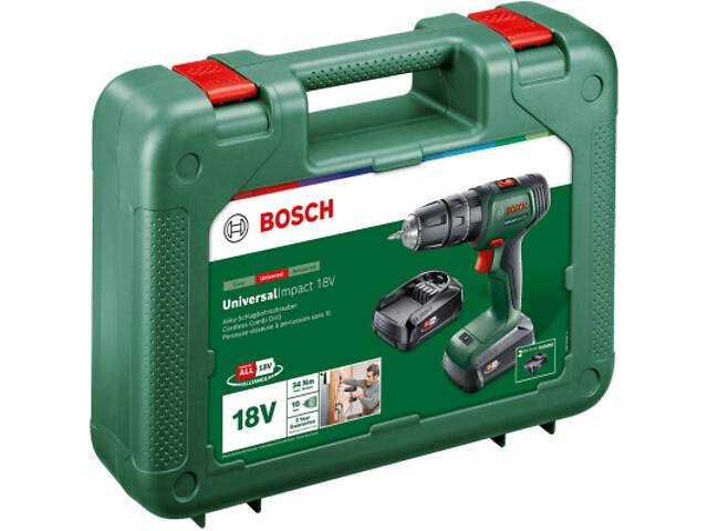 Шуруповерт Bosch UniversalImpact 18В 2х1.5Агод 20Нм 0-4400-1450обхв кейс ЗП 1.3кг (0.603.9D4.102) - Фото 3