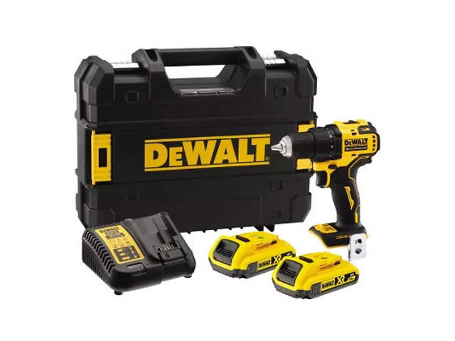 Шуруповерт DeWALT XR Li-Ion 18 В, 65 Нм, 2 АКБ + ЗУ, кейс (DCD708D2T) - Фото 1