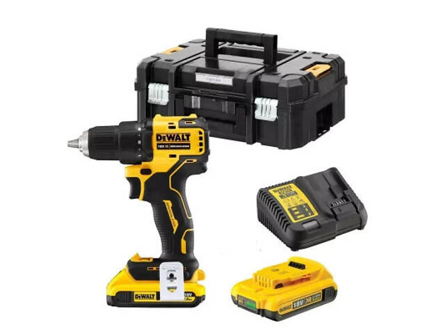Шуруповерт DeWALT XR Li-Ion 18 В, 65 Нм, 2 АКБ + ЗУ, кейс (DCD708D2T) - Фото 3