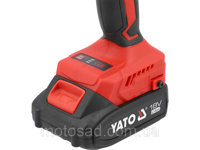 Шуруповерт-дриль акумуляторний безщітковий YATO 18 В 2x2 А·год 45 Нм Ø13 мм YT-8277905 - Фото 6