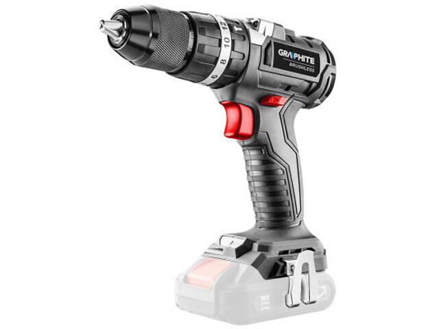 Шуруповерт Graphite Energy+ 18V безщітковий 58Нм, 3 ск., 0-500·0-1700об/хв (без АКБ і ЗУ) (58G020) - Фото 1