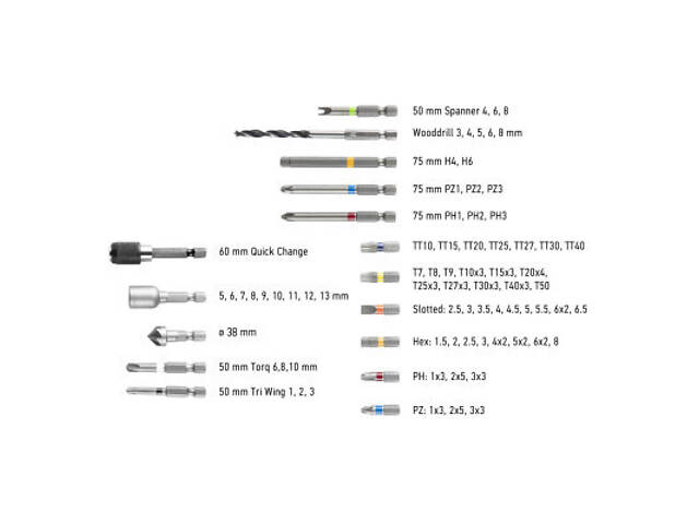 Шуруповерт Graphite Energy + SET, 18В, 2х2.0 Ач, 109ед. кейс (58G022-PS15) - Фото 3