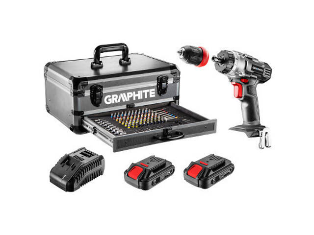 Шуруповерт Graphite Energy + SET, 18В, 2х2.0 Ач, 109ед. кейс (58G022-PS15) - Фото 4