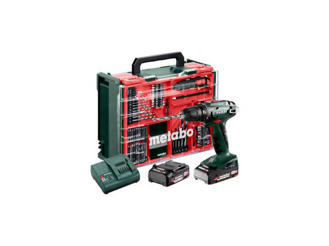 Шуруповерт Metabo BS 18 Set, 18V. 2х2Ah, 24·48Нм, 0-450·0-1600об/мин, 1.3кг (602207710) - Фото 1