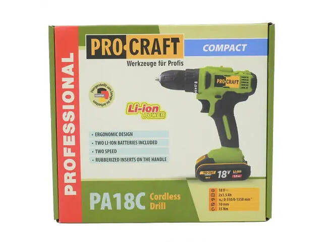 Шуруповерт Procraft PA18C COMPACT - Фото 1