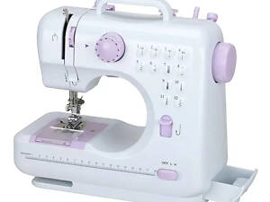Швейна машинка з 12-рядковим оверлоком і притискною педаллю + котушки 2 шт.