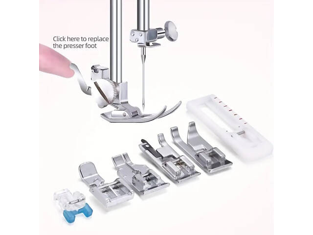 Швейна машинка з 12-рядковим оверлоком і притискною педаллю + котушки 2 шт. - Фото 9