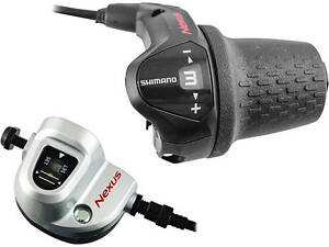 Шифтер Shimano SL-3S42 Nexus 2200мм 3 скор. черно-серый (MAN097)