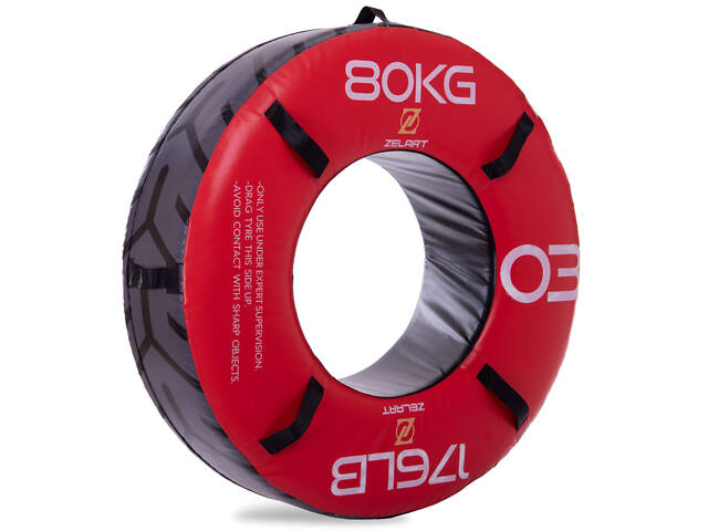 Шина для кроссфита 80кг Zelart FI-2610-80 (MD6513-80) красный - Фото 1