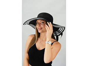 Широкополий жіночий капелюх «Сандра» (1721) Braxton чорний 56-58