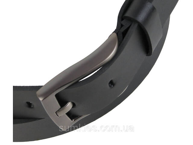 Широкий чоловічий шкіряний ремінь під джинси Skipper чорний - Фото 5