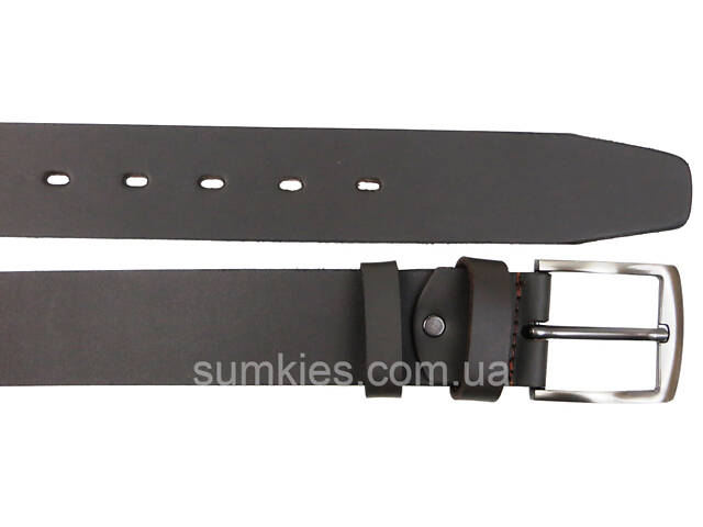Широкий чоловічий шкіряний ремінь Skipper, Україна темно-коричнева - Фото 3