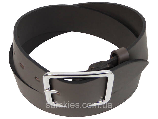 Широкий чоловічий ремінь Skipper, Україна темно-коричневий - Фото 2
