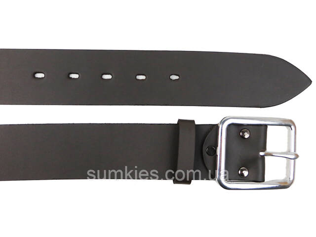 Широкий чоловічий ремінь Skipper, Україна темно-коричневий - Фото 3
