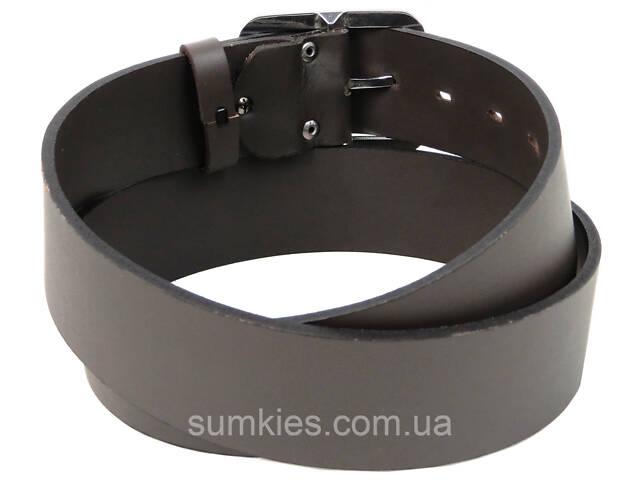 Широкий чоловічий ремінь Skipper, Україна темно-коричневий - Фото 5