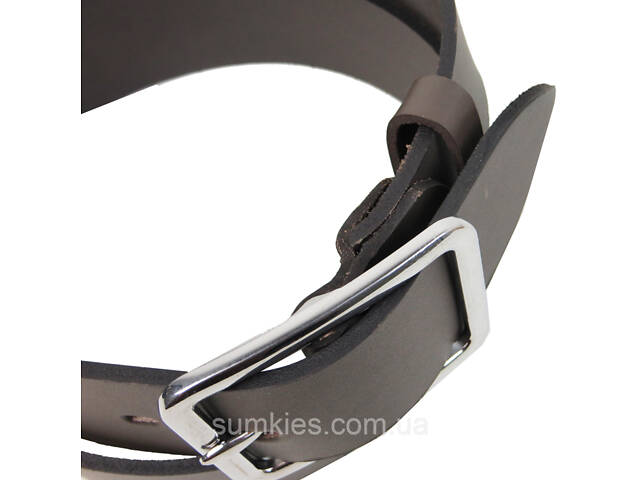 Широкий чоловічий ремінь Skipper, Україна темно-коричневий - Фото 6