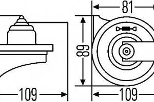 Сигнал звуковой 12V 400/500Hz 72W