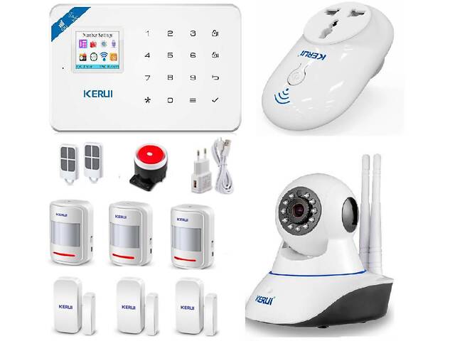 Сигналізація Kerui W18 max Double + WI-FI IP камера + WI-FI розумна розетка (DFJKDFIJUF8FKF) - Фото 1