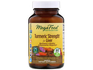 Сила куркумы для печени, Turmeric Strength for Liver, MegaFood, 60 таблеток