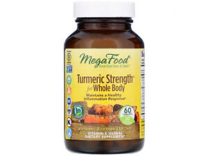 Сила куркумы для всего организма, Turmeric Strength for Whole Body, MegaFood, 60 таблеток