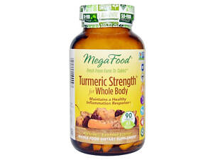 Сила куркумы для всего организма Turmeric Strength for Whole Body MegaFood 90 таблеток