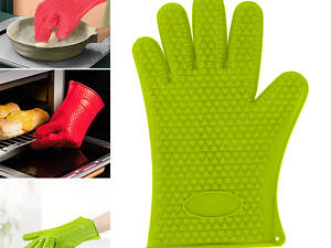 Силіконова рукавичка для кухні кухонна рукавиця прихватка для гарячого рукавиця термостійка 26.5х17 см