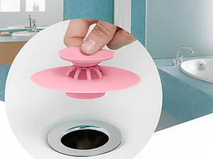 Силіконова пробка для ванни 2 в 1/заглушка для ванної та раковини/фільтр-корка для раковини Рожевий