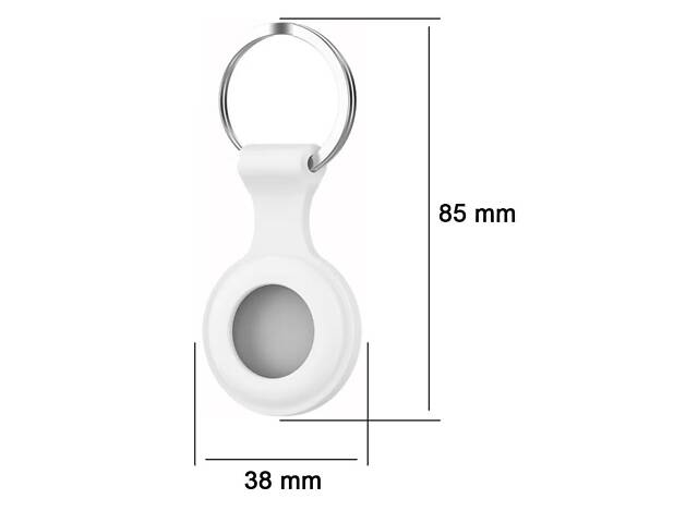 Силіконовий чохол брелок Primo SS2 для мітки трекера Apple AirTag - White - Фото 3