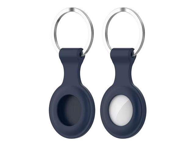 Силіконовий чохол брелок Primo SS2 для мітки трекера Apple AirTag - Dark Blue - Фото 2
