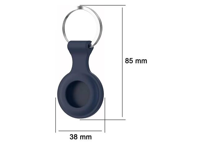 Силіконовий чохол брелок Primo SS2 для мітки трекера Apple AirTag - Dark Blue - Фото 3