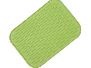 Силиконовый коврик для сушки посуды 22Х16 см, зеленый