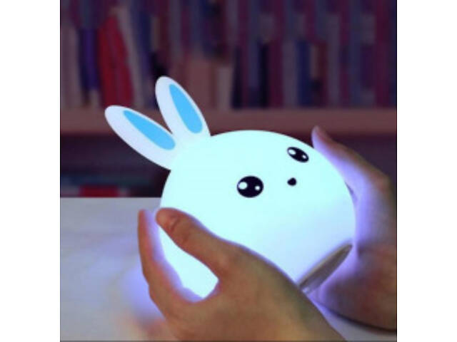 Силіконовий нічник у формі зайчика Rabbit Silicone Lamp - Фото 1