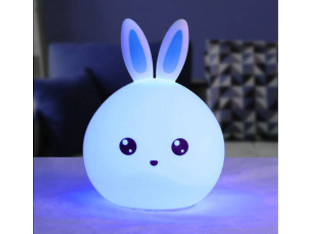 Силіконовий нічник у формі зайчика Rabbit Silicone Lamp - Фото 2