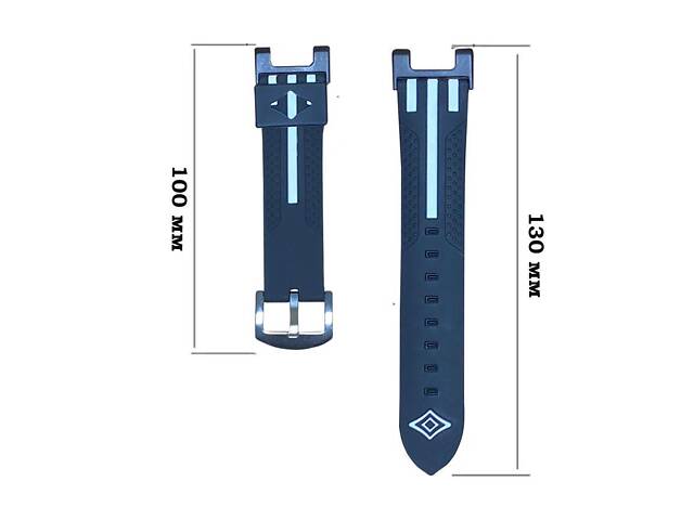 Силіконовий ремінець Primolux Dart для годинника Xiaomi Amazfit T-Rex (A1918) / T-Rex Pro (A2013) - Black&White - Фото 5