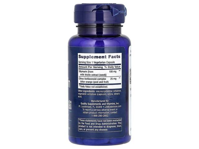 Силімарін Life Extension Silymarin 100 mg 90 veg caps (1086-2023-10-3413) - Фото 2