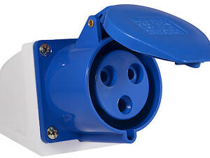 Силова розетка 2P+PE 32А 230В стаціонарна IP44 синя [A0080040004] ГС (123) АСКО
