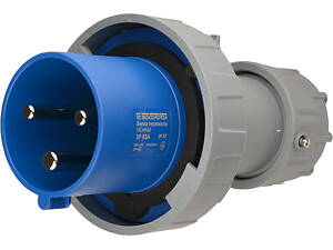 Силова вилка 2P+PE 63А 250В переносна IP67 поліамід синя [A0080010105] UCombi АСКО