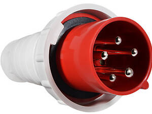 Силова вилка 3P+N+PE 125А 400В переносна IP67 червона [A0080010011] ВП (045) АСКО