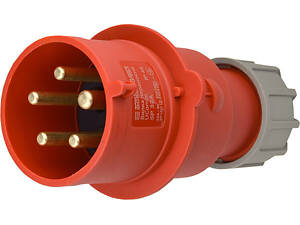 Силова вилка 3P+N+PE 32А 415В переносна IP44 поліамід червона [A0080010113] UCombi АСКО