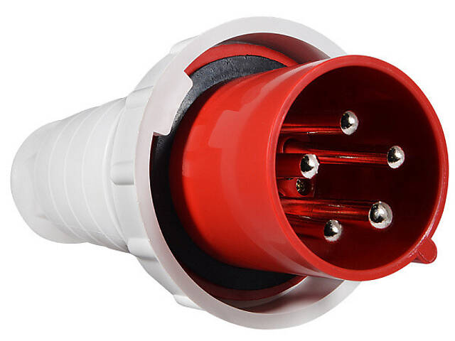 Силова вилка 3P+N+PE 63А 400В переносна IP67 червона [A0080010009] ВП (035) АСКО - Фото 1