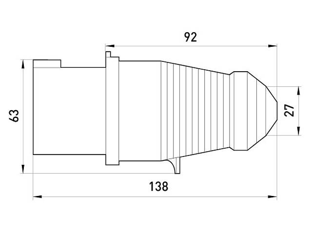 Силова вилка 3P+PE 32А 380В переносна IP44 червона [p011005] E.NEXT e.plug.pro.4.32 - Фото 5