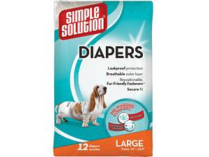 Simple Solution Гигиенические подгузники SIMPLE SOLUTION Disposable Diapers Large 12шт, для крупных пород собак