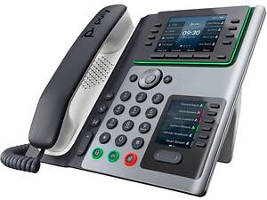 SIP-телефон Poly Edge E450, Bluetooth 5, WiFi AC, 2x USB, PoE, серый (82M90AA)