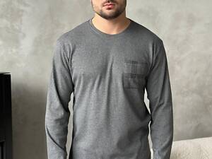 Сіра чоловіча піжама з штанами в клітинку L